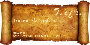 Turner Árpád névjegykártya