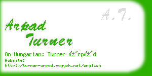 arpad turner business card